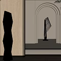 Modern floor lamp 3d model