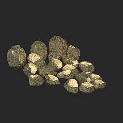 Big stone pile 3d model