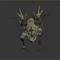 Fantasy Character Design Featuring Mechanical Aquatic Creature With Spikes And Transparent Sections