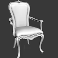 Elegant Classic Armchair With Carved Wooden Armrests Gold Patterned Backrest And Red Leather Seat