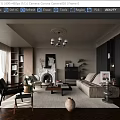 Modern Living Room Interior Design With Cream Sofa Fireplace And Herringbone Wooden Floor