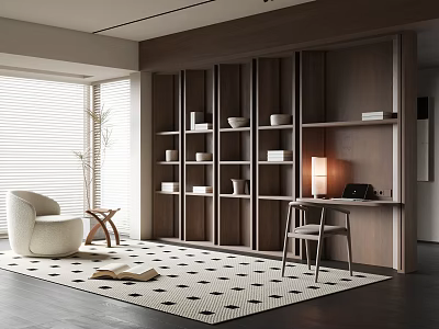 New Chinese Style Study 3d model