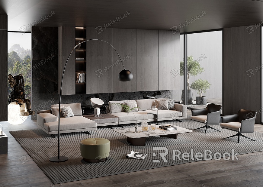 modern living room model