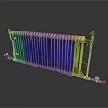Vintage Brass Metal Radiator With Classic Fins For Home Heating Use