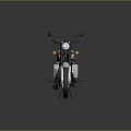 Royal Enfield Classic Motorcycle With Red Seat Shiny Chrome Parts And Silver Body