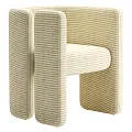 Modern Accent Chair With Colorful Abstract Pattern And Comfortable Armrest Design