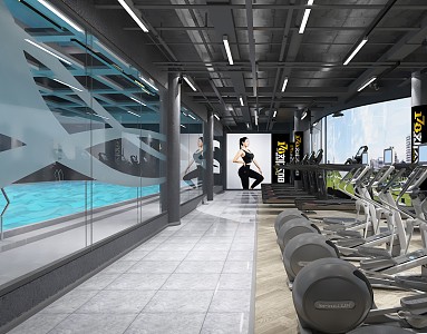 INDUSTRIAL LOFT GYM 3d model