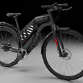 Stylish Modern Electric Bike With Black Body And White Details