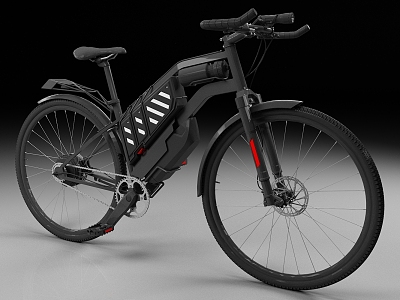 Bicycle bicycle mountain bike electric assist bicycle station wagon 3d model