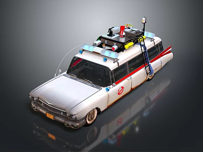 Ghostbusters Themed Functional Vehicle With Gear Rack 3d model