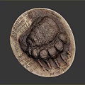Brown Textured Trilobite Fossil Replica With Oval Base And Engraved Text