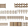 Various Wooden Fence Styles with Different Patterns for Garden Decoration