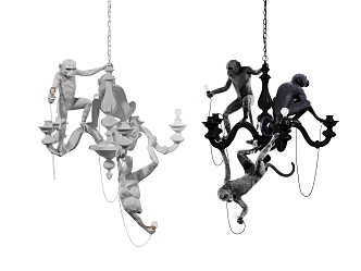 Art Monkey Chandelier 3d model