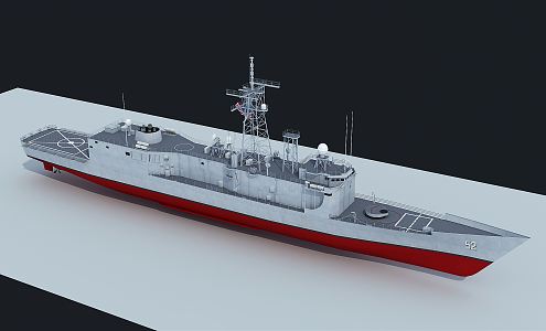 Modern Warship Frigate Perry Class 3d model