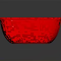 Red Square Plastic Basin A Practical Household Item For Daily Use 3d model