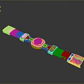 Elegant Luxury Belt With Golden Decorative Accents And White Fabric Strap