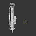 Green Military Rifle With Scope Barrel Grip And Yellow Stripe Details