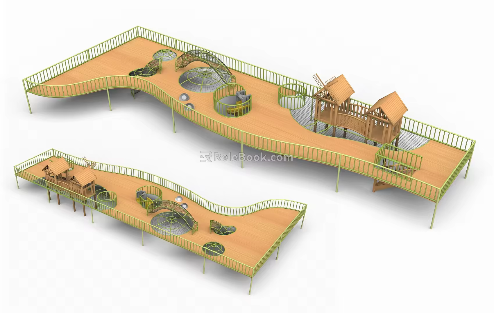 Climbing combination platform non-standard features to expand the park crawl amusement park children's park amusement park amusement sketch 3d model