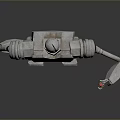 3D Rendered Metallic Robot With Articulated Joints Mechanical Arms And Legs