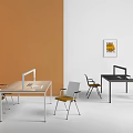 Modern Reading Tables and Chairs Office Tables and Chairs Negotiation Tables and Chairs Reading Tables Reading Chairs Nordic Simple 3d model