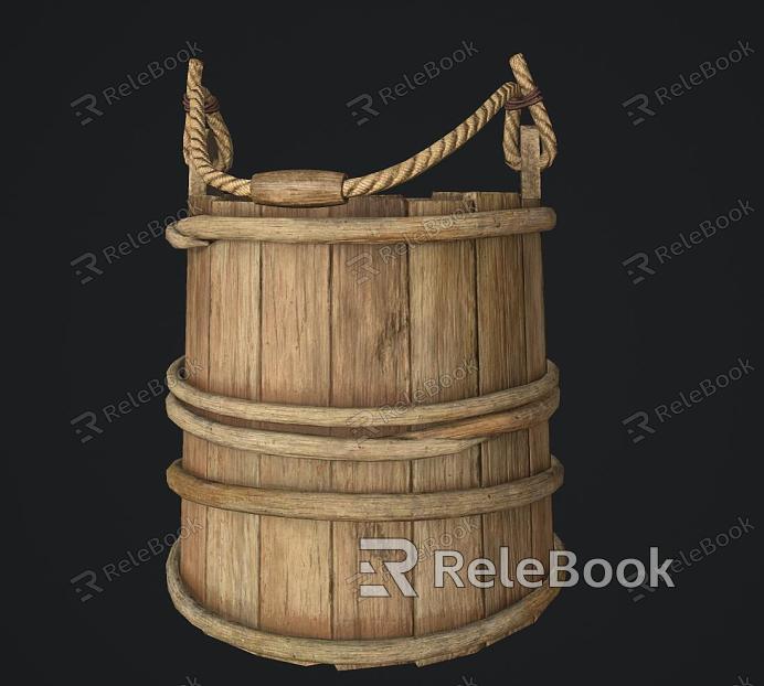 Modern Bucket Wooden Bucket model