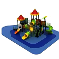 Modern slide play combination 3d model
