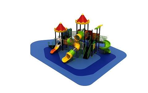 Modern slide play combination 3d model