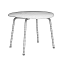 Modern Stylish Stool With Brown Upholstered Seat And Silver Metal Legs Design
