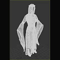Maroon Medieval Robe With Long Sleeves Golden Trim And Hooded Design