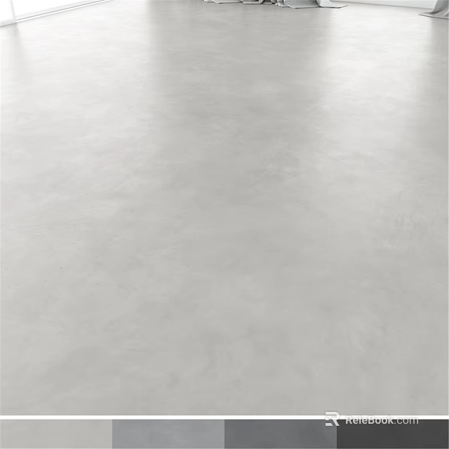 Gray Polished Floor Component With Smooth Reflective Surface Design 3d model 