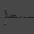 Modern Black Tactical Sniper Rifle With Telescopic Sight Bipod And Long Barrel