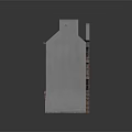Two Story Commercial Building With Red Brick White Wall Ground Floor Storefronts Windows