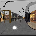 Elegant Clothing Store Interior With Fashion Display Racks Dresses Mannequins And Decorative Plants