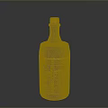 Elegant Dark Colored Decorative Bottle With Golden Patterns And Copper Cap