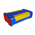 Rectangular Industrial Device With Blue Yellow Red Sections And Smooth Surface