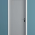 Modern White Hinged Door With Gray Panel And Sleek Design For Home Interior 3d model