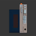 Electronic Control Device With Blue And White Design Open Door And Internal Components