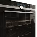 Siemens Black Built in Kitchen Appliances With Oven Interior And Cabinet Panels
