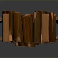 Natural Wood Logs Stacked On Wooden Rack For Firewood Storage And