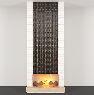 Modern Fireplace 3d model