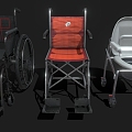 Wheelchair Potty Toilet Toilet Cartoon Wheelchair Medical Equipment 3d model