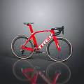 TREK Red Road Bike With Black Handlebar Seat And Sleek Wheels Design