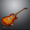 Modern Glossy Electric Guitar With Orange Red Gradient Body Classic Neck And Metal Pickups