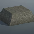 Textured Stone Building Roof Component With Trapezoidal Shape And Tile Like Surface 3d model