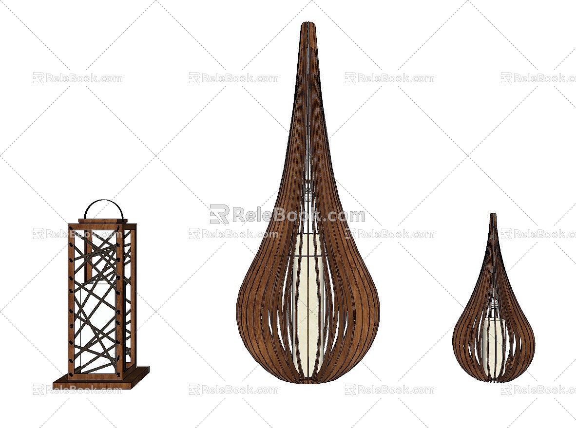 Southeast Asia lawn lamp landscape floor lamp 3d model