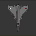 Gray Military Fighter Jet Model With Missiles Wing Emblems And Number 062