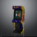 Classic Arcade Machine With Vibrant Colorful Design Retro Game Screen Coin Slot And Control Buttons