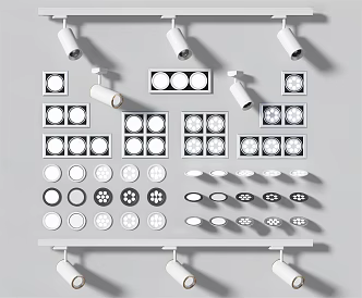 Modern spotlight downlight spotlight track light 3d model