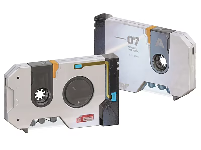 Digital Label Tape Cartridge For Thermal Printers With Clear Case 3d model