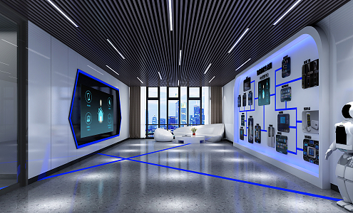 Modern Exhibition Hall Science and Technology Exhibition Hall 3d model